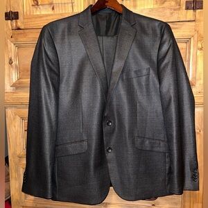 Men's Charcoal Gray Two-Button Suit